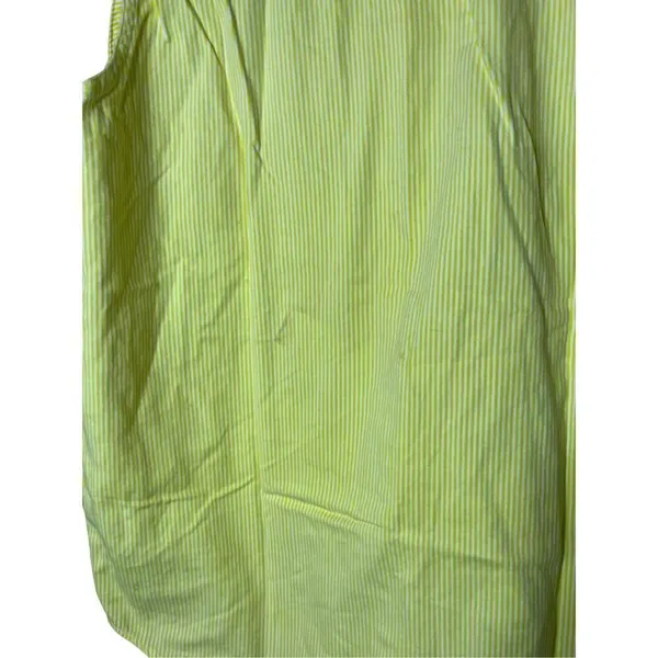 Women’s Yellow Embroidered Flower Sleeveless button‎ front shirt - Image 6