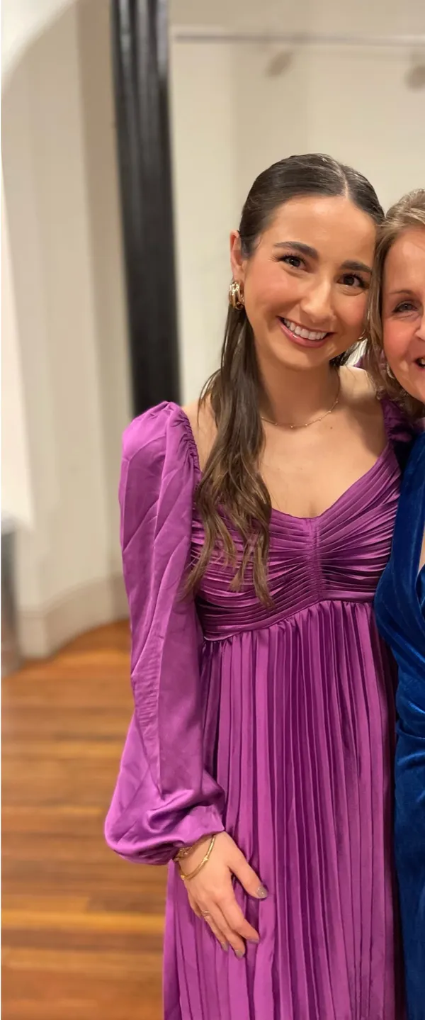 Vici Magenta Pleated Midi Dress - Image 6