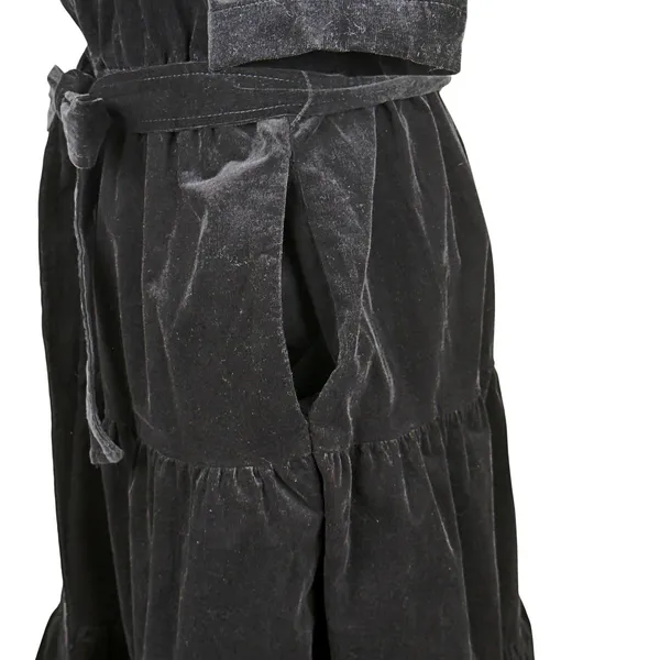 Draper James Puff Sleeve Tiered Ruffle Neck Button Micro Corduroy Belted Dress - Image 6