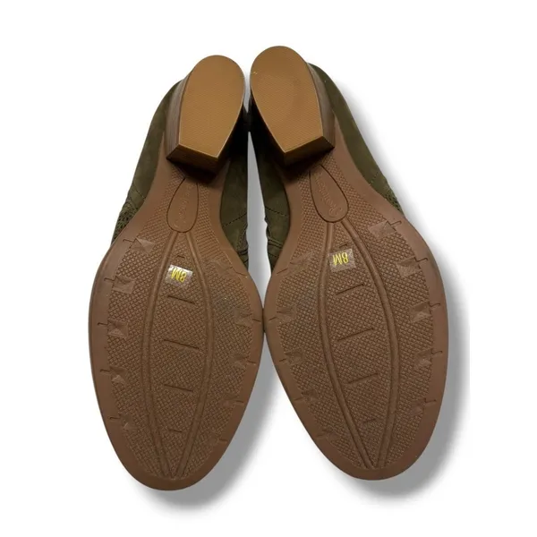 Baretraps Rianne Moss Green Perforated Ankle Booties‎ Block Heel BT27470 8M - Image 7