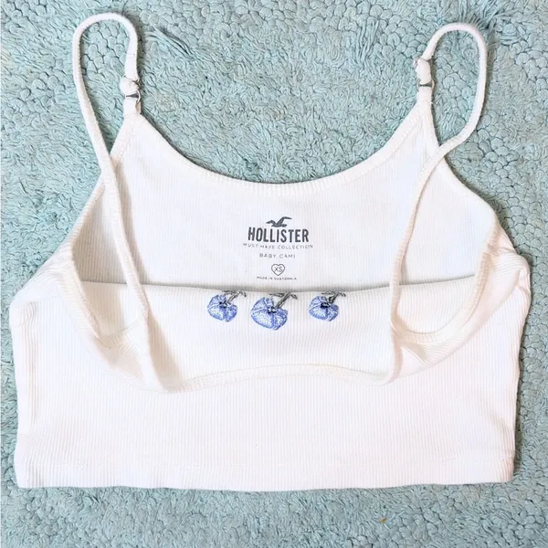 Hollister Baby Cami Crop Tank - White - XS - Image 5