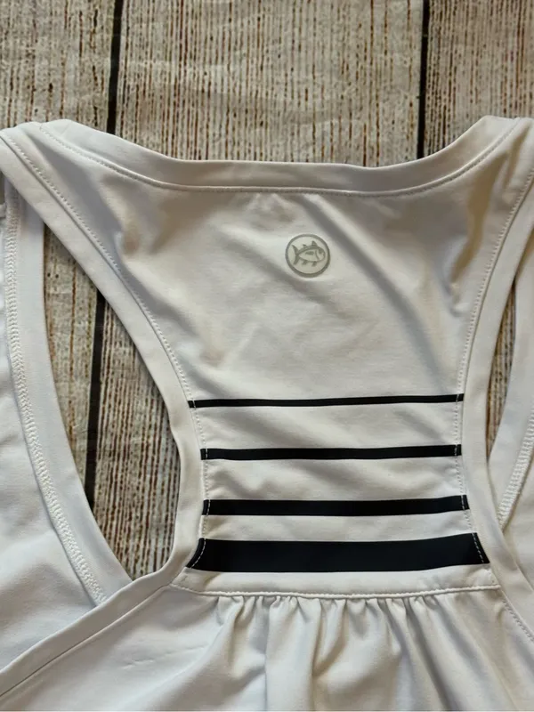 Southern Tide Tank Top Size Medium Malia Racerback Womens Classic White - Image 9