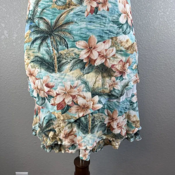 Farm Rio Mini Ruffle‎ Sun Dress Size S Tropical Hawaiian Strappy Front Beach - Image 3