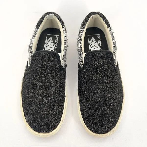 Vans Classic Slip On Sneakers in Black and White size 7 - Image 2