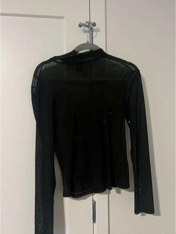 TJ Maxx Black mesh top w/ studs - Image 2