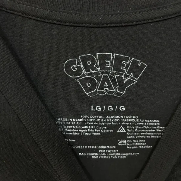 Green Day dookie punk rock Tshirt size large - Image 4