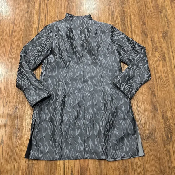Gump's San Francisco Jacket Womens 6 Open Front Gray Long Line Pockets - Image 8