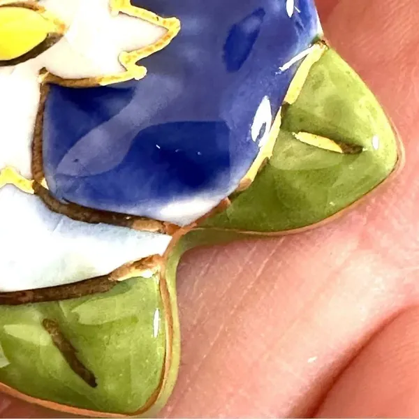 Blue floral pin - Image 6
