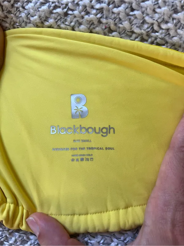 NWOT Blackbough Yellow Bikini Set | Scrunch Bandeau Top S & High Cut Bottom M - Image 7