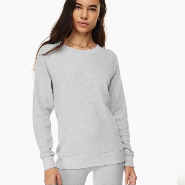Aritzia TNA Waffle long sleeve tshirt‎ size XXS oversized - Image 3