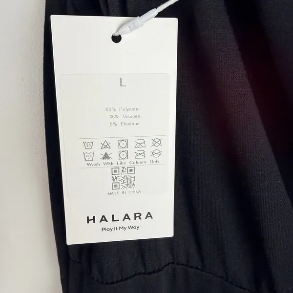 Halara Deep V Neck High Low Crossover Hem Midi Dress Black Large NWT - Image 12