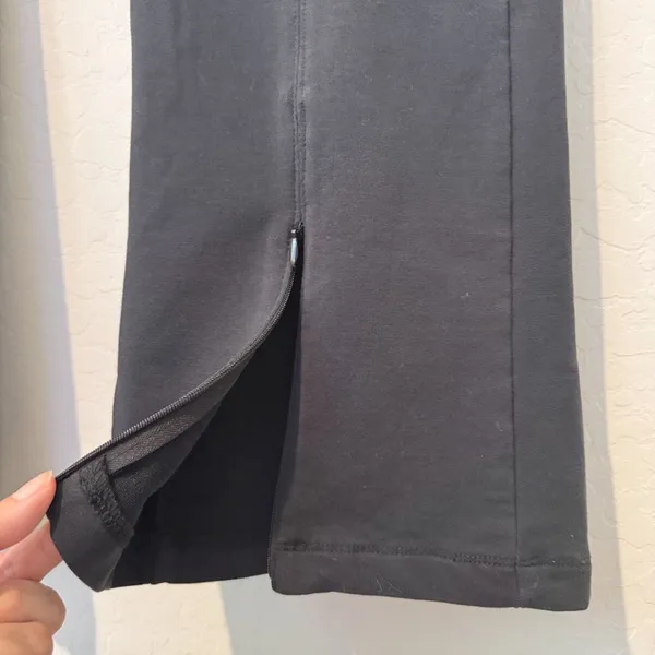 Daily Practice Pants Size‎ S Gray Flare Zipper Pull On Model Off Duty Minimalist - Image 8