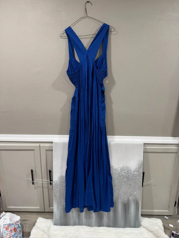 Anthropologie Blue Maxi Dress With Cutout Design - Image 4