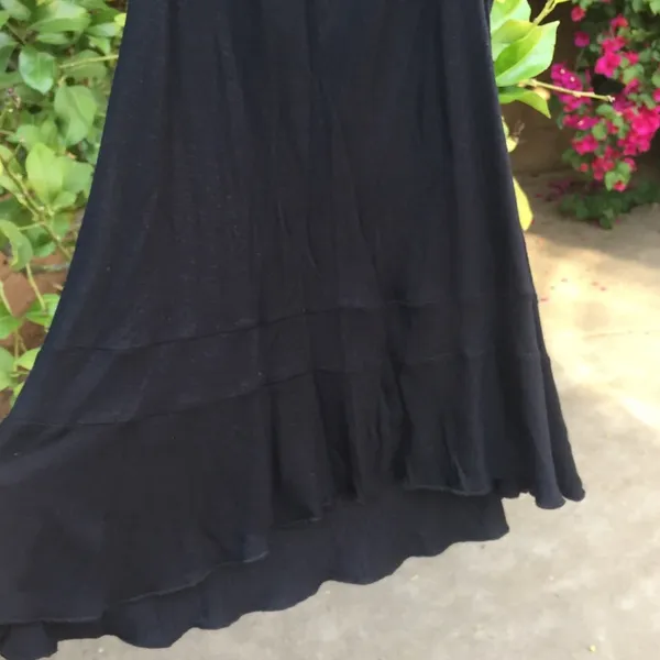 💜CLEARANCE💜 Long black tank with silver sequins Size XS - Image 6