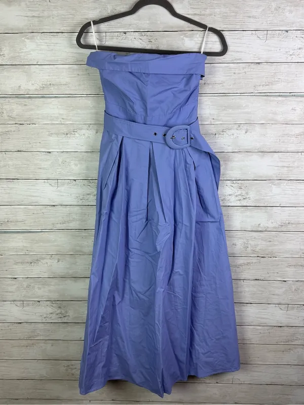 Lulus Trendsetting Choice Periwinkle Strapless Midi Dress With Pockets Size XS - Image 3
