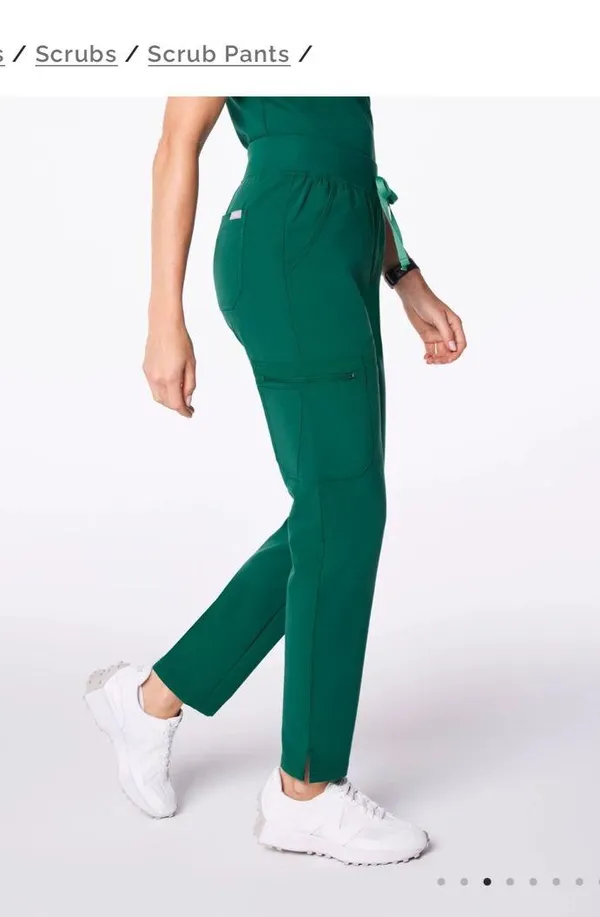 FIGS Hunter Green Yola Scrub Pants - Image 2