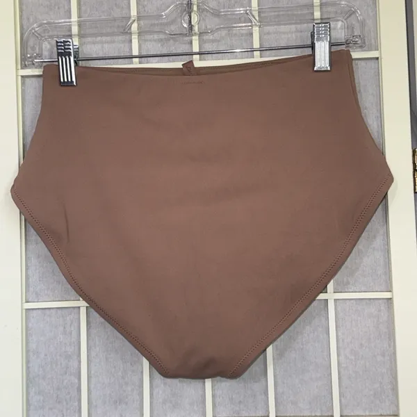Skims Swim Beige Tan Minimalist High Waist Nude Slimming Bikini Bottoms Sz Small - Image 16