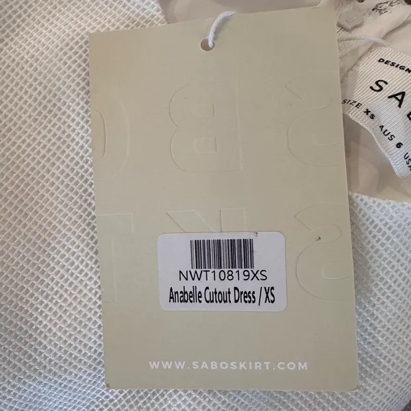 Sabo Skirt -Anabelle Cutout Dress size XS COLOR WHITE - Image 8