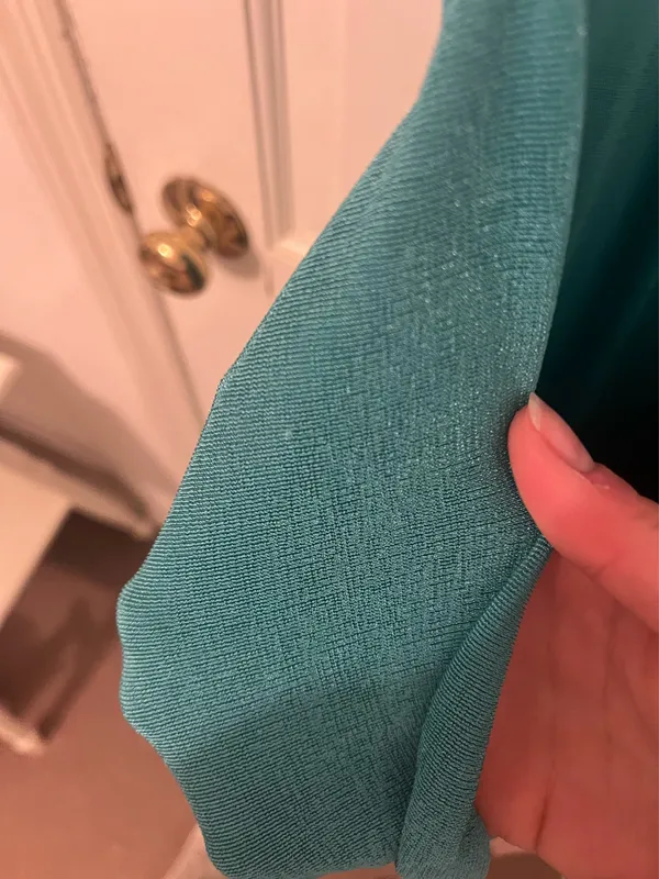 Oh Polly Teal textured low back maxi dress - Image 4