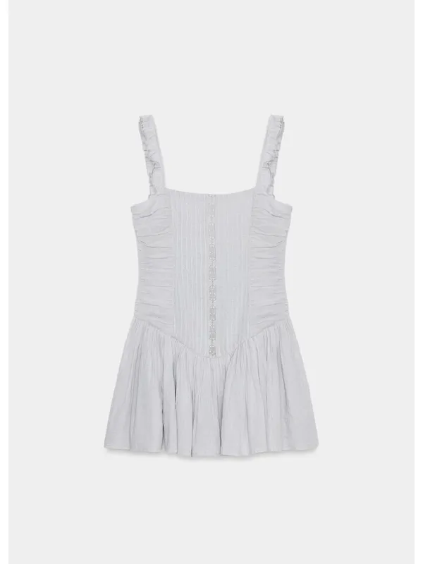 ZARA Ruffle Strap Smocked Mini Dress - Image 5