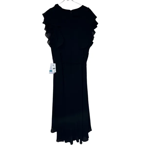 Maison Womens Dress Tara Lined Flutter Sleeve V-Neck Romantic Maxi Black 16 NWT - Image 10