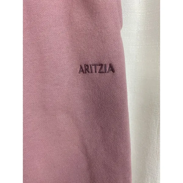 Aritzia Claremont Purple Pink Sweatfleece Cozy Fleece Jogger Pants Sz.M NWT - Image 6