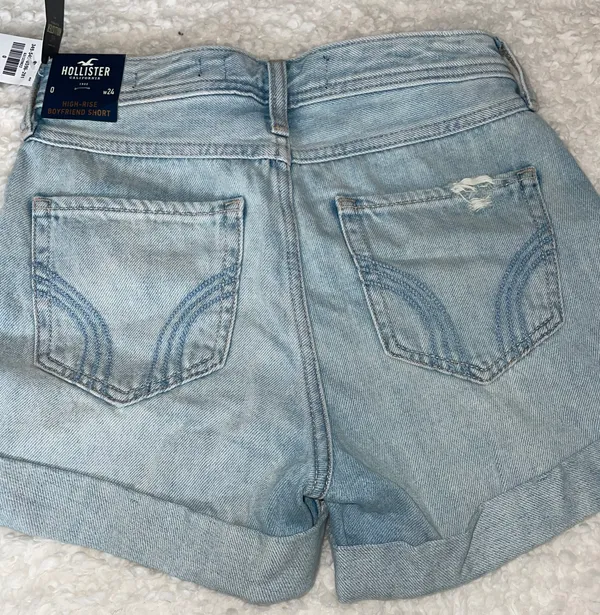 Hollister High Rise Distressed Mom Shorts - Image 2