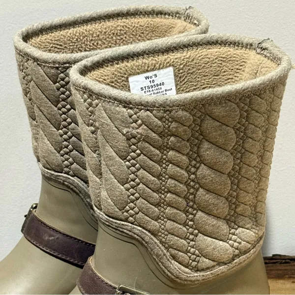 Sperry Women’s Walker Fog Rain‎ Boot Taupe Rope Size 10 B103 - Image 3