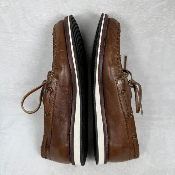 Roper Brown Leather‎ Hand Painted Cactus Skull Boat Shoes Moccasins 9 - Image 11