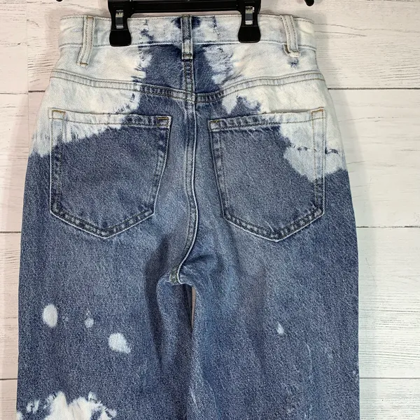 Pac Sun 90s boyfriend high rise straight leg bleached jeans sz 23 - Image 5