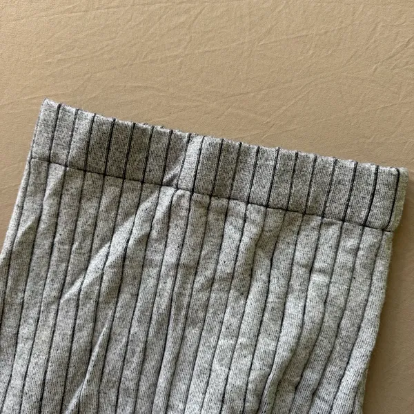 Static Rib Knit Column Midi Skirt - Image 5