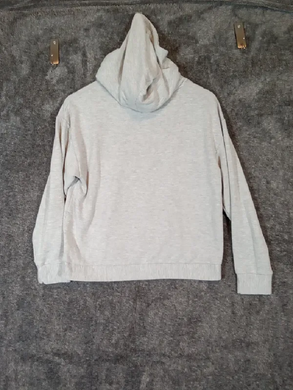 Quince Heather Gray Pullover Hoodie Casual Minimalist Athleisure Loungue Womens - Image 3
