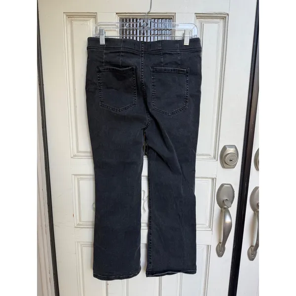 Free People Women's‎ Black Wash Flare Leg Pull On Jeans Size 30 - Image 3