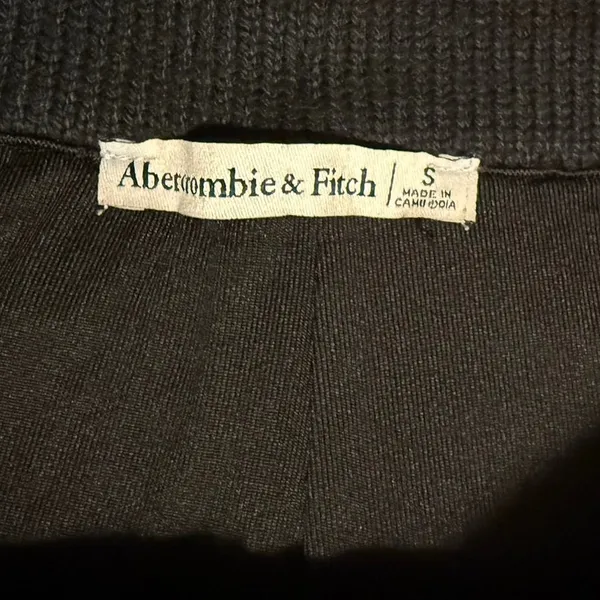 Abercrombie & Fitch Contrast Trim Textured Knit Mini Skirt Small Black White - Image 4