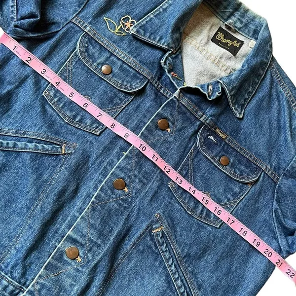 Wrangler Owl Embroidered Jean Trucker Jacket Vintage 70’s - Image 13