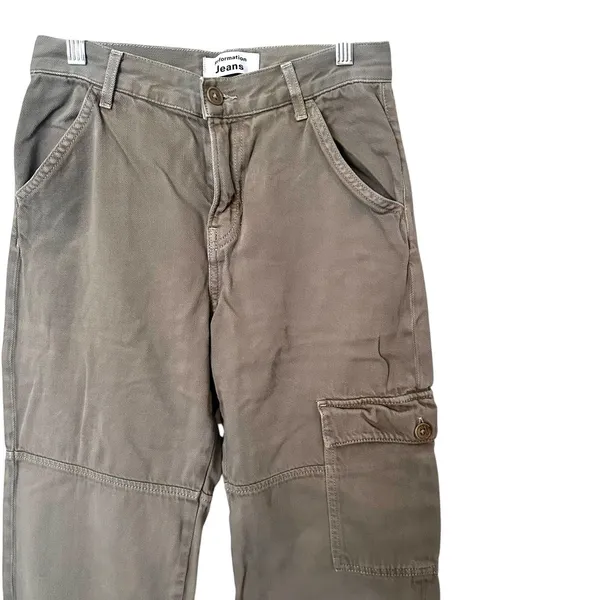 REFORMATION Utility‎ Straight Leg Cargo Pant Army 24 - Image 2