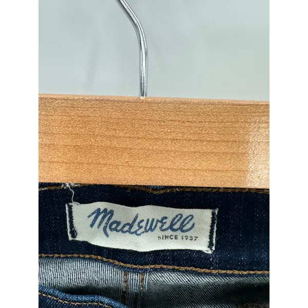 Madewell‎ Alley Straight Jeans Womens 28 Blue Dark Wash Denim E0495 Cotton Blend - Image 5