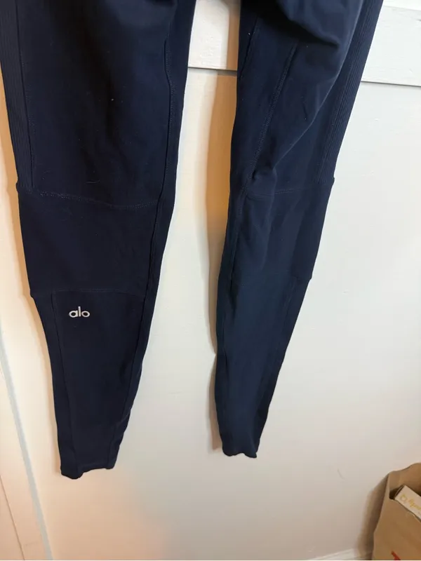 Alo Yoga Navy Blue High Waisted Leggings - Image 6