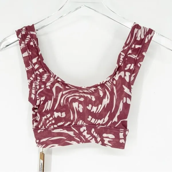 NWT SKIMS Sheer Mesh Logo‎ Bralette Women's Size XS Pink Loungewear - Image 2