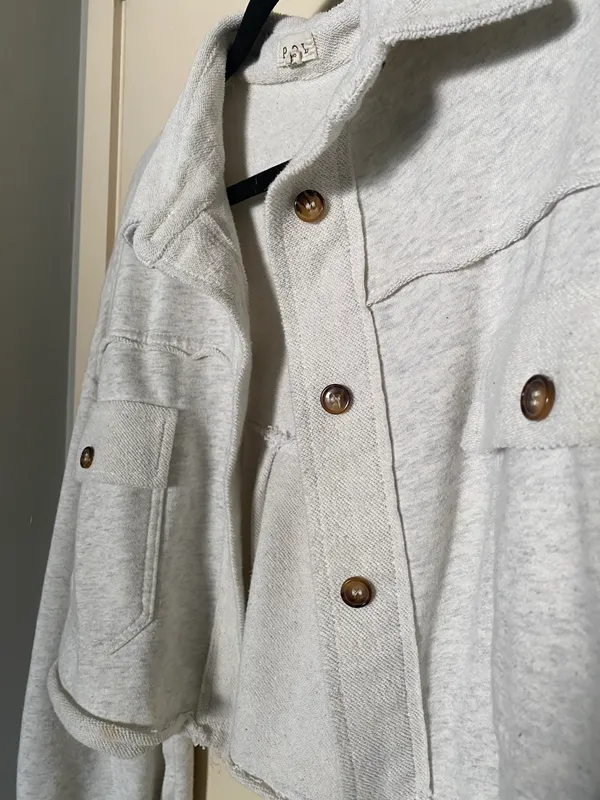 POL Cropped Grey Jacket - Image 3