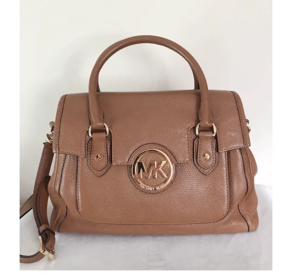 Margo Tan Leather Satchel Bag - Image 5