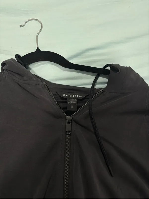 Athleta Soft Stream Zip-Up Hoodie Gray - Image 2