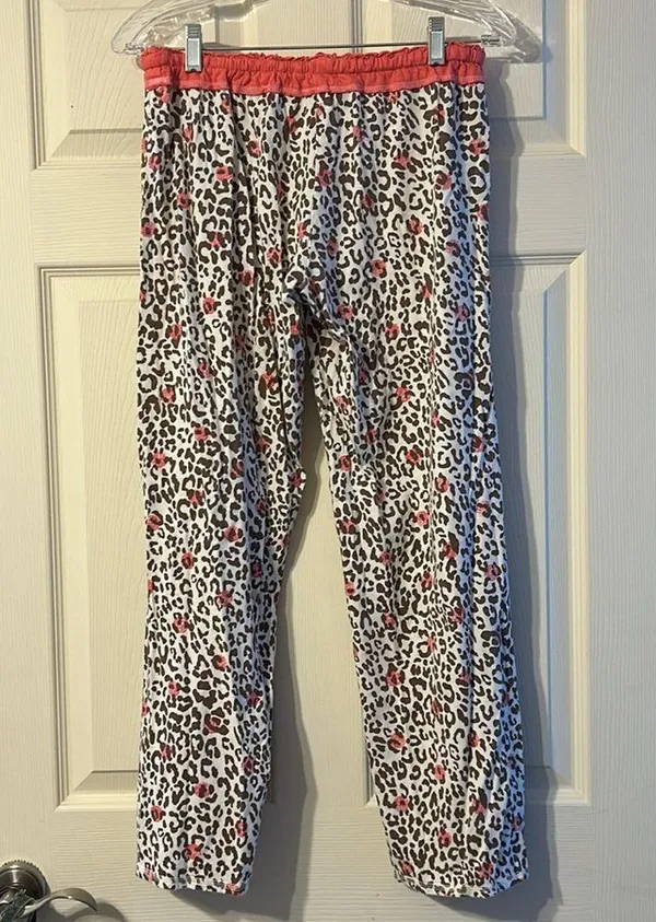 Jenni by Jennifer Moore Leopard Print PJ Pajama Pants Medium - Image 5