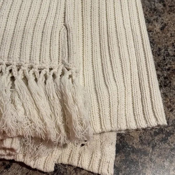 Express Cardigan Sweater‎ Boho Cottage Minimalist Coastal Romantic Ivory Medium - Image 7