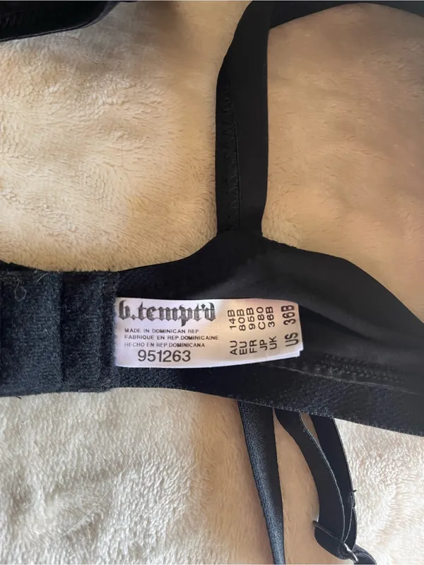 b.tempt’d Black Smoothing Everywhere T-shirt Bra Women’s Intimates Sz 36B EUC - Image 4