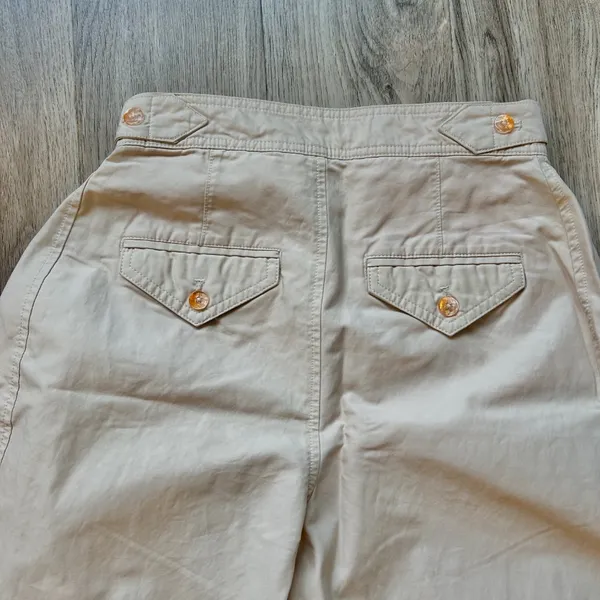 Anthropologie Maeve High Rise Utility Barrel Trouser Pants in Khaki Tan Size 0 - Image 11