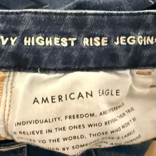 American Eagle Curvy Highest Rise Jegging Size 16R Blue - Image 5