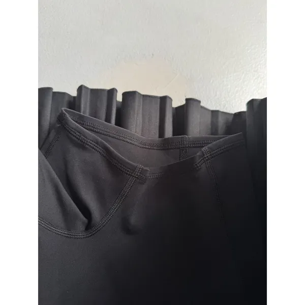 NWT Yogalicious Lux Match Made Black Pleated Pull On Tennis Skort Size Large - Image 4