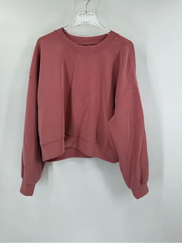 Lululemon Perfectly Oversized Cropped Crew *Softstreme size large - Image 2