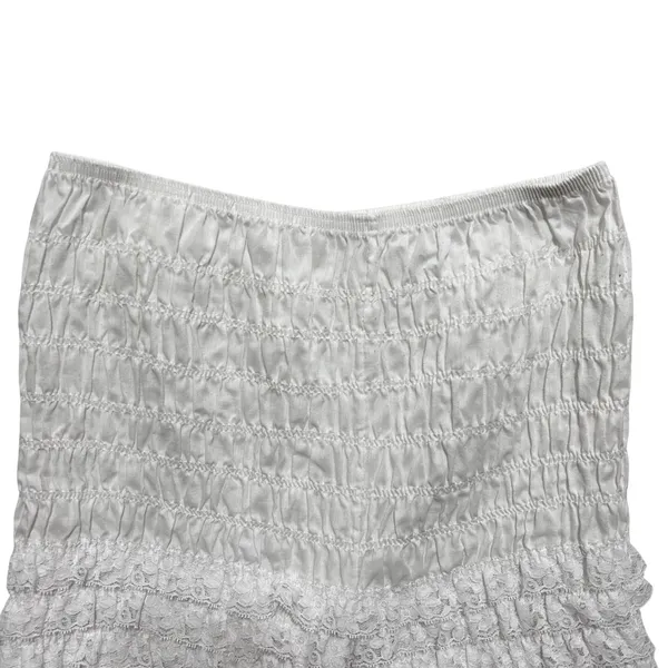 VTG 80s Women Cottage Coquette Bloomers L White Smocked‎ Lace Retro Ruffle Fairy - Image 2
